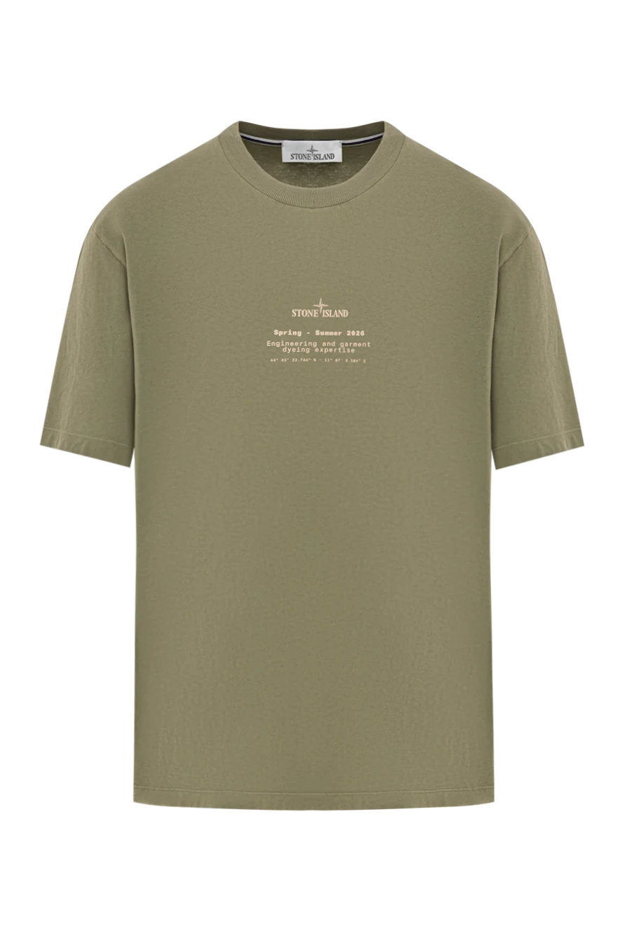 Stone Island a regular-fit green t-shirt with a stone print.
192889 - photo 1