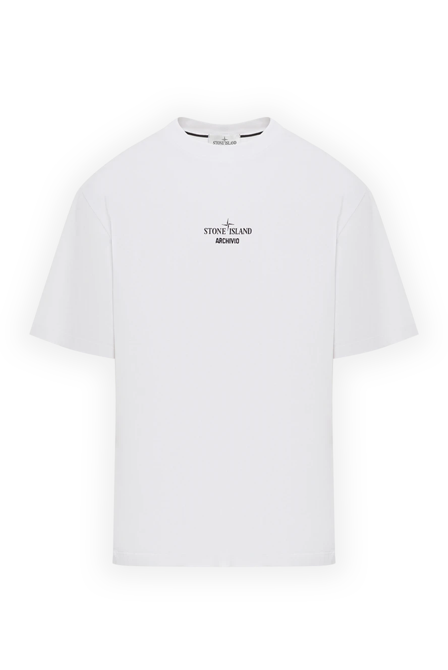 Stone Island белая футболка стандартного кроя с принтом archivio
192895 - фото 1