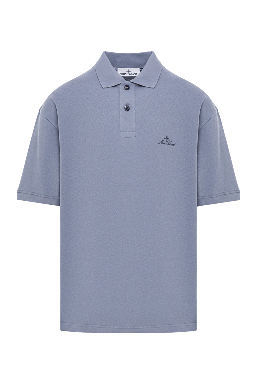 Stone Island голубое поло стандартного кроя с короткими рукавами и вышитым логотипом
192899 - фото 1