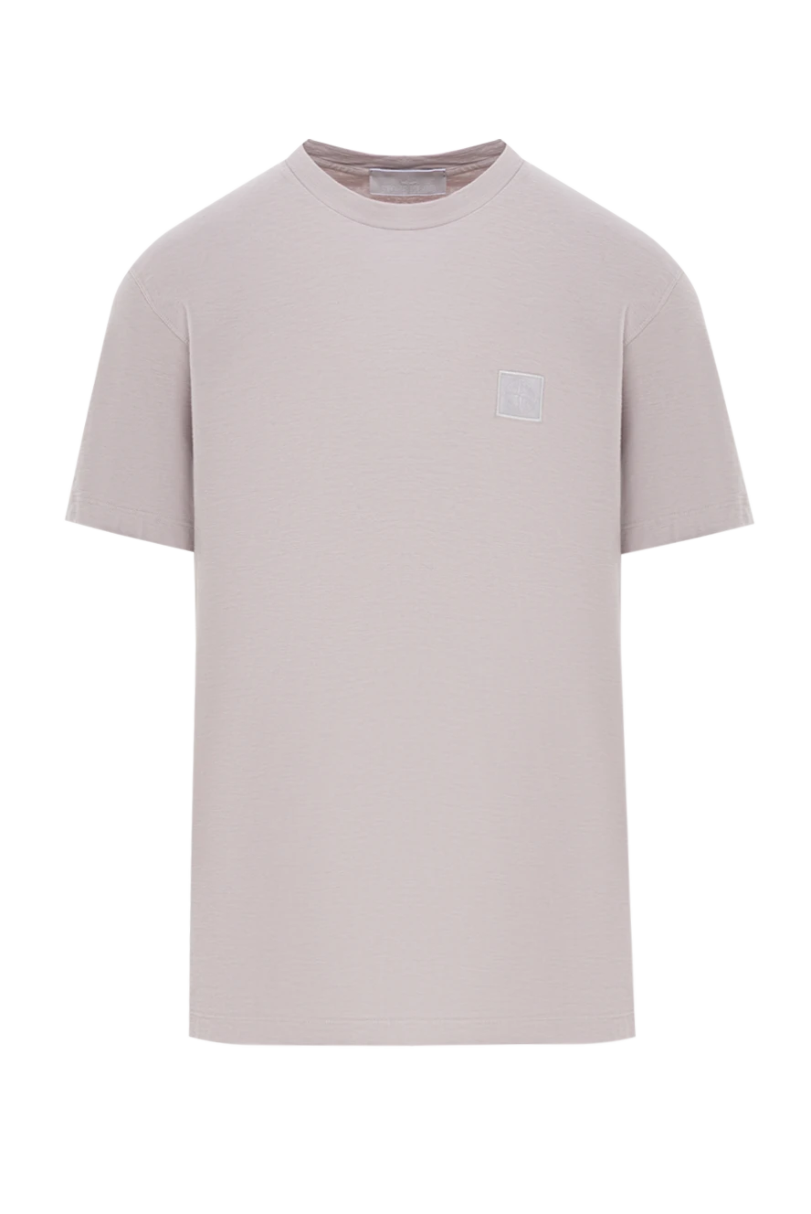 Stone Island облегающая серая футболка с нашивкой в виде компаса в тон
192915 - фото 1