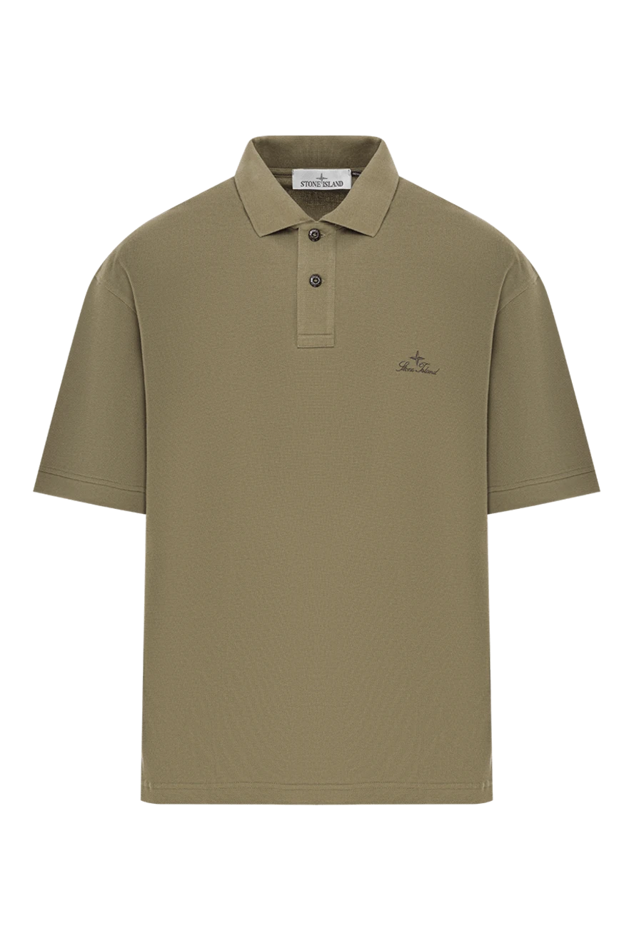 Stone Island green polo shirt with short sleeves and embroidered logo, regular fit
192944 - photo 1