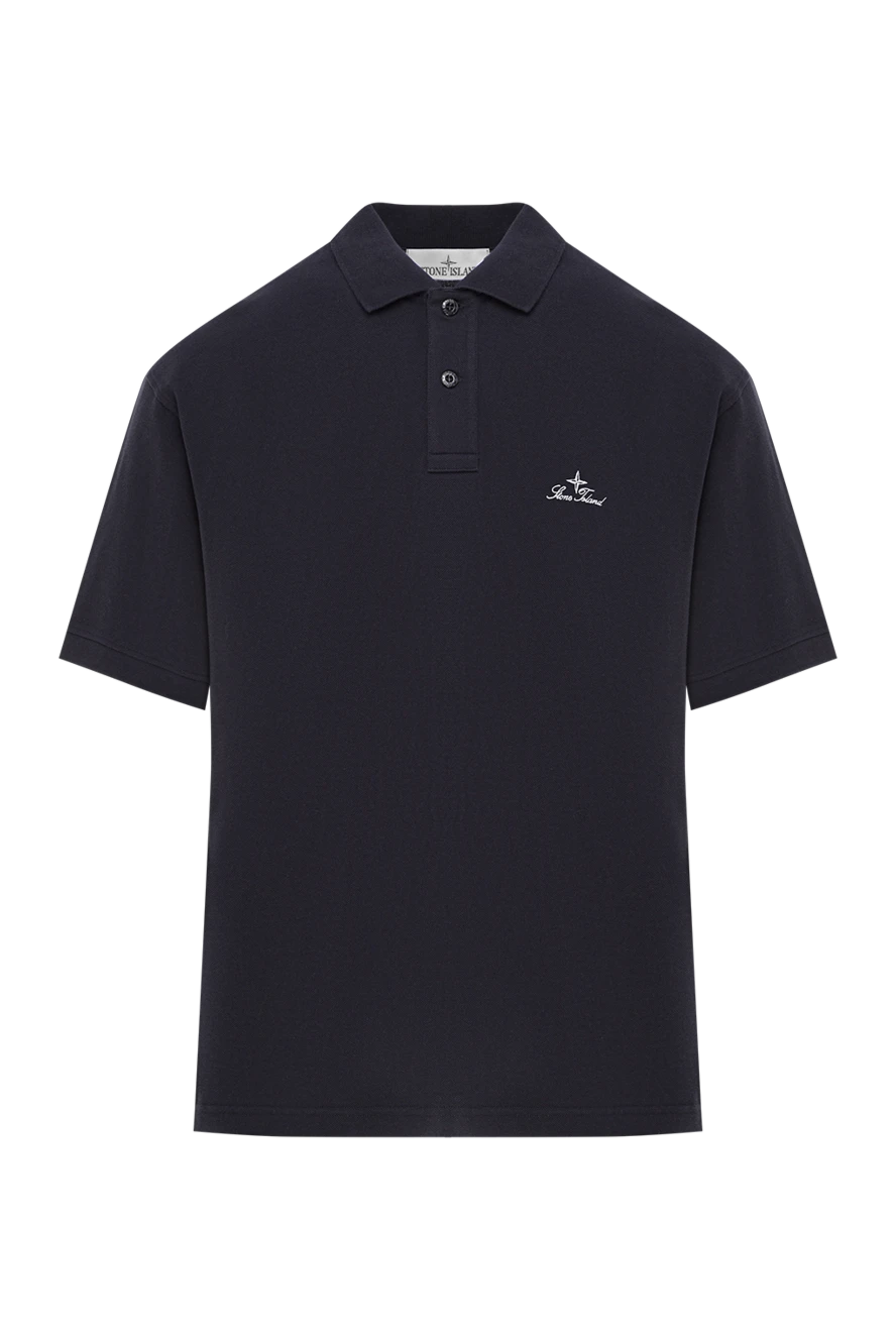 Stone Island қысқа жеңді және кестеленген логотипі бар көк түсті поло жейдесі, әдеттегідей киіледі
192951 - фото 1