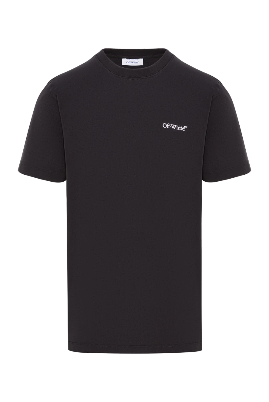 Off-White black cotton jersey t-shirt with graphic print on the back 192974 - photo 1