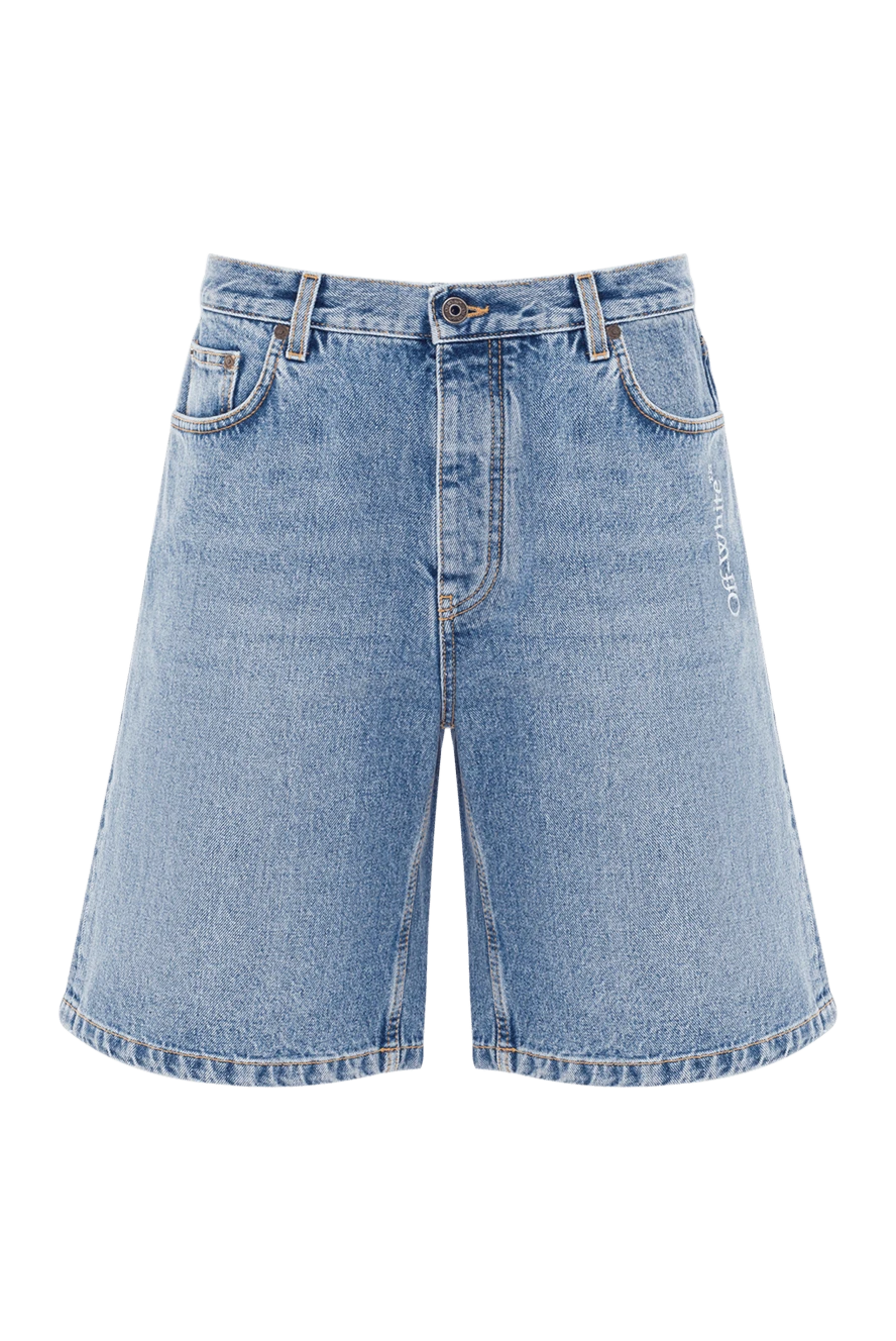 Off-White джинсовые шорты-бермуды half arrow с пятью карманами 192992 - фото 1