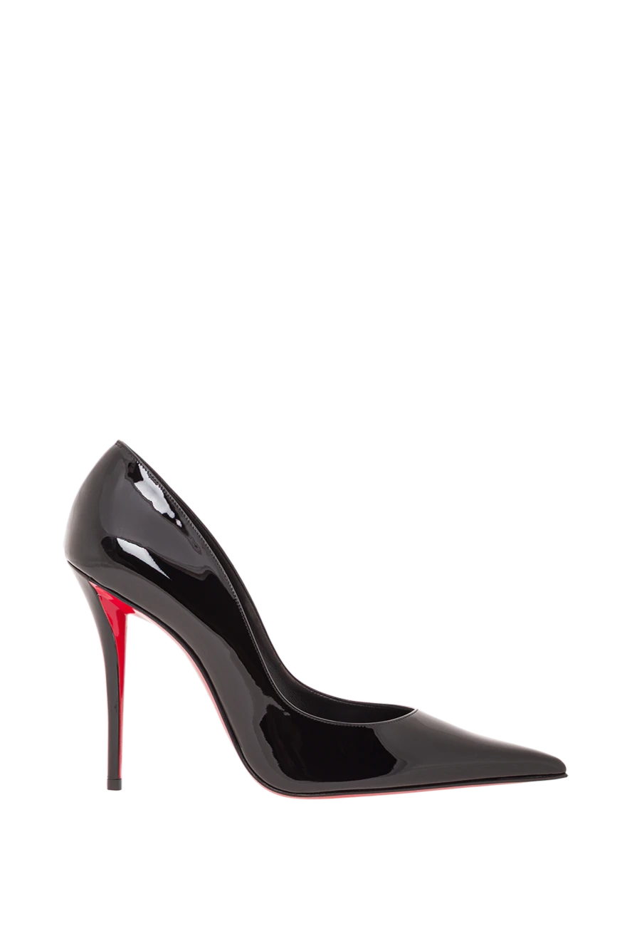 Christian Louboutin классикалық қара түсті лакталған былғарыдан жасалған биік өкшелі туфлилер 193008 - фото 1