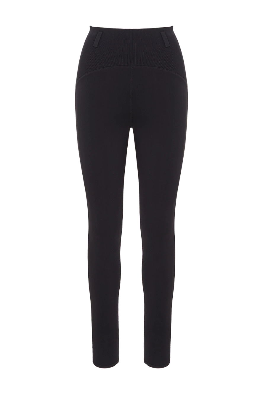 Alaia черные леггинсы с высокой талией из плотного эластичного трикотажа 193014 - фото 1