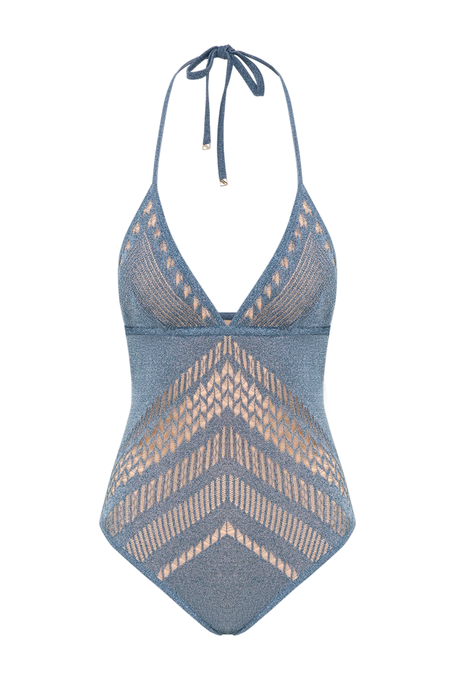 Moeva голубой купальник villone с завязками на шее 193041 - фото 1