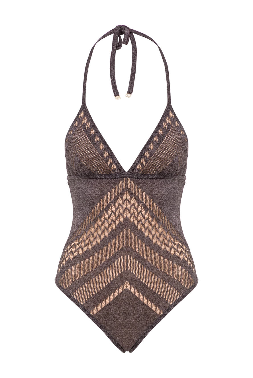 Moeva villone қара түсті жағалы купальник 193042 - фото 1