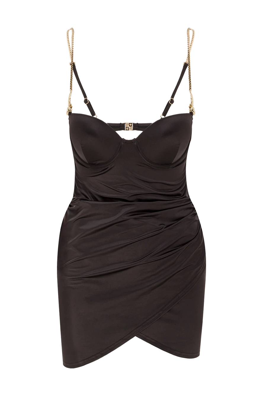 Moeva черный слитный купальник-платье с тонкими регулируемыми бретелями 193050 - фото 1