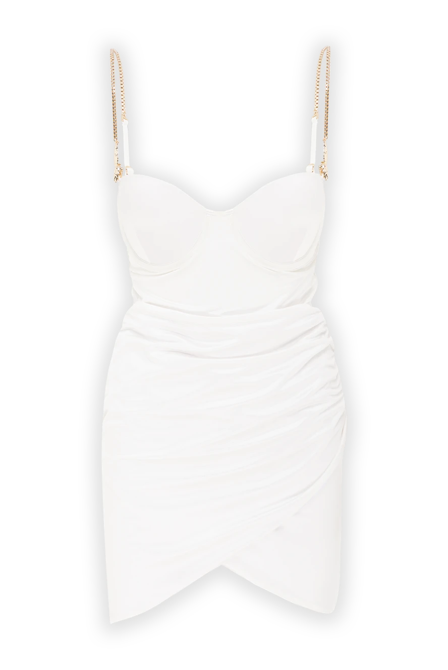 Moeva белый слитный купальник-платье с тонкими регулируемыми бретелями 193051 - фото 1