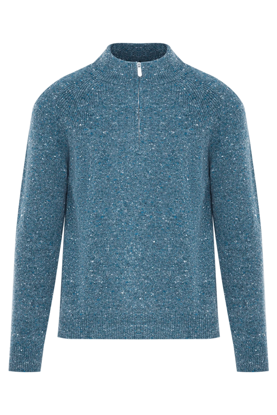 Svevo сине-зеленый тройер из мягкого трикотажа с эффектом меланж 193062 - фото 1