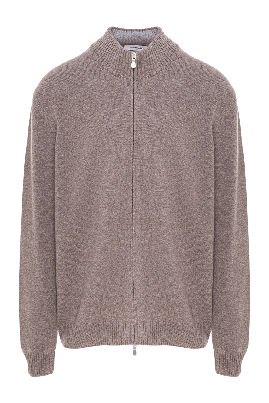 Gran Sasso men's cashmere cardigan with a zip and a stand-up collar 193068 - photo 1