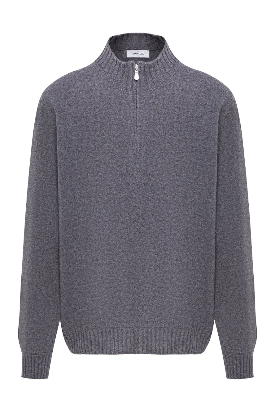 Gran Sasso men's grey wool trouser with zip 193073 - photo 1