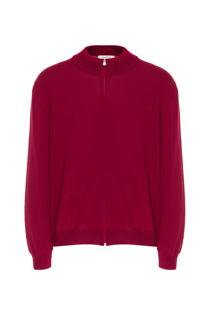 Gran Sasso ерлерге арналған бургундия түсті сыдырмалы кардиган 193083 - фото 1