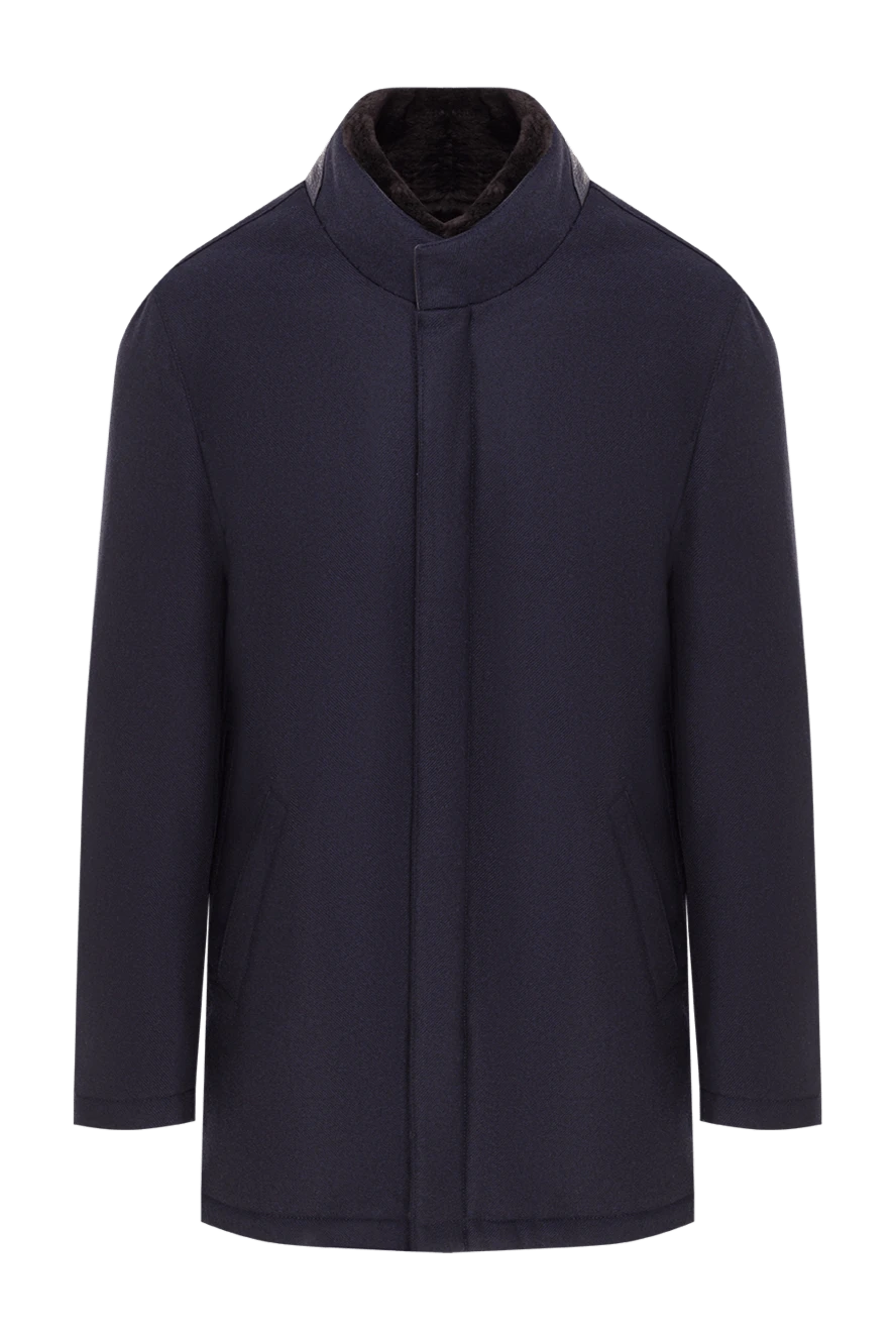 Enrico Mandelli мужское утепленная куртка с воротником отделаным мехом 193188 - фото 1