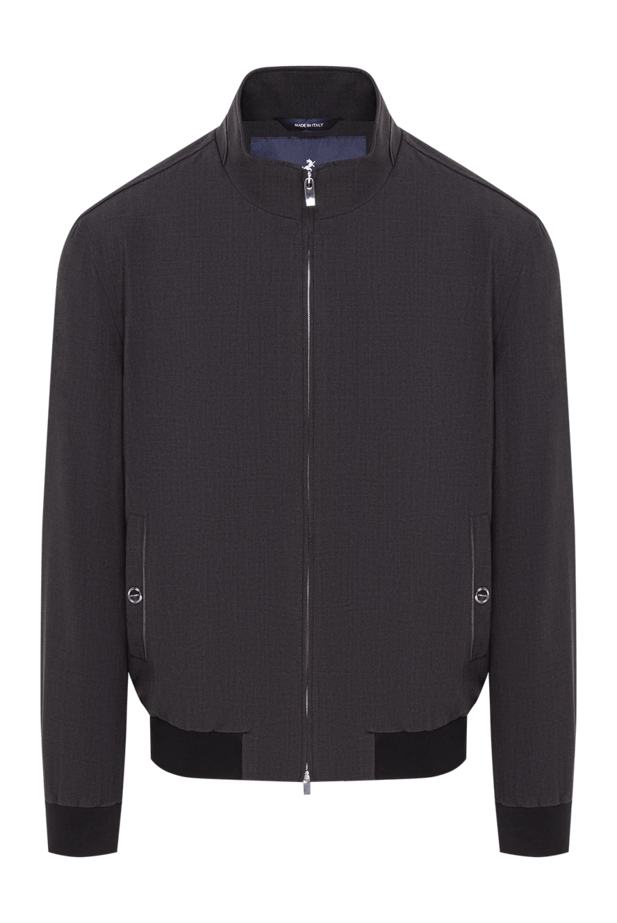 Tombolini мужская куртка-бомбер из высококачественной ткани с меланжевым эффектом 193197 - фото 1
