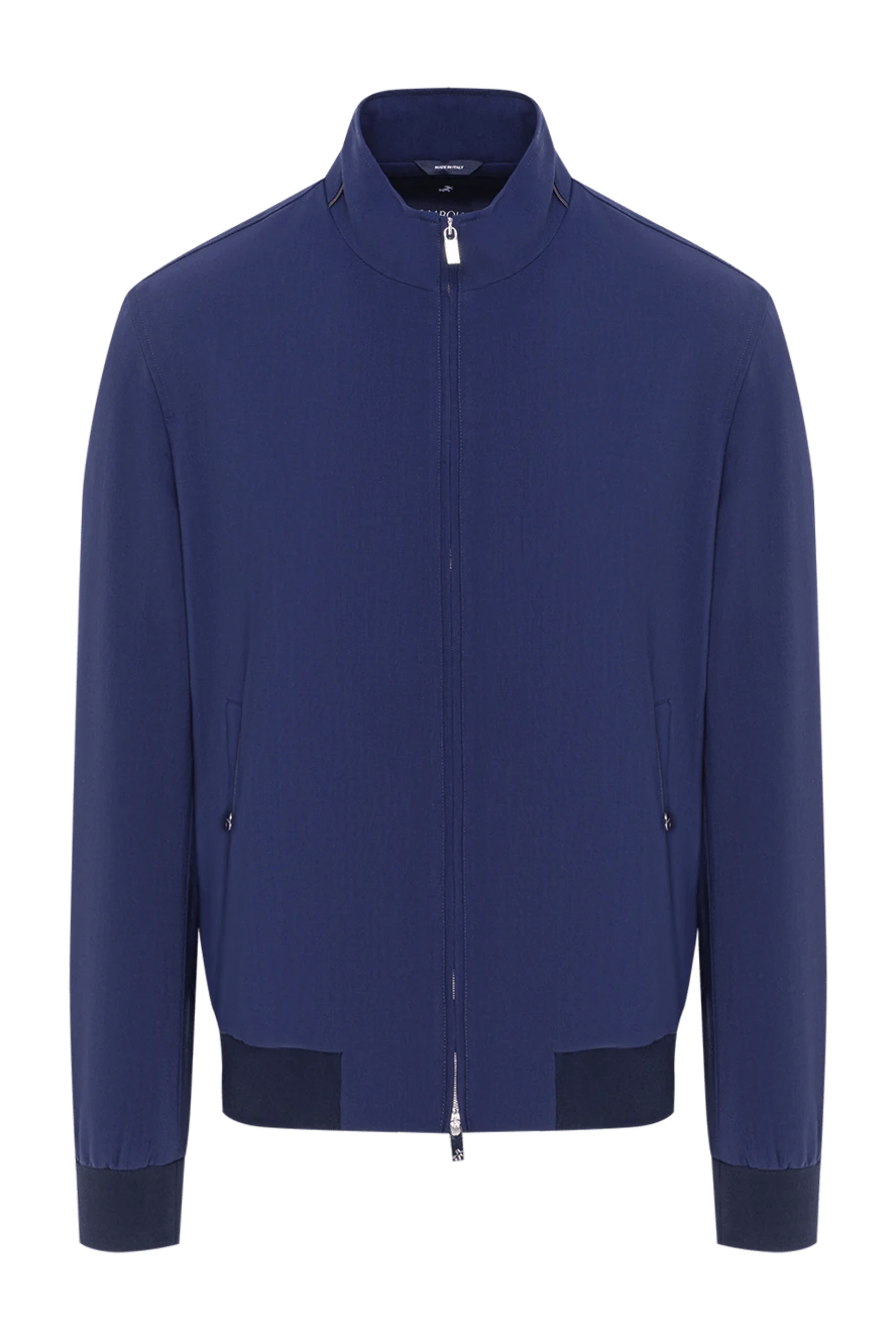 Tombolini синяя мужская куртка-бомбер с воротником-стойкой 193202 - фото 1