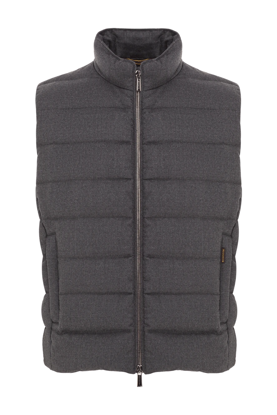 Moorer мужской стеганый пуховый жилет oliver серого цвета 193228 - фото 1