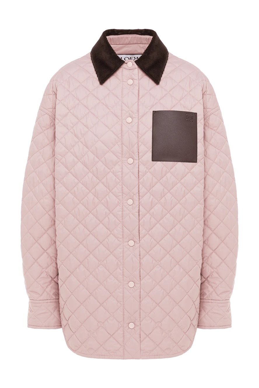 Loewe женская стеганая куртка-рубашка с контрастным карманом и воротником 193313 - фото 1