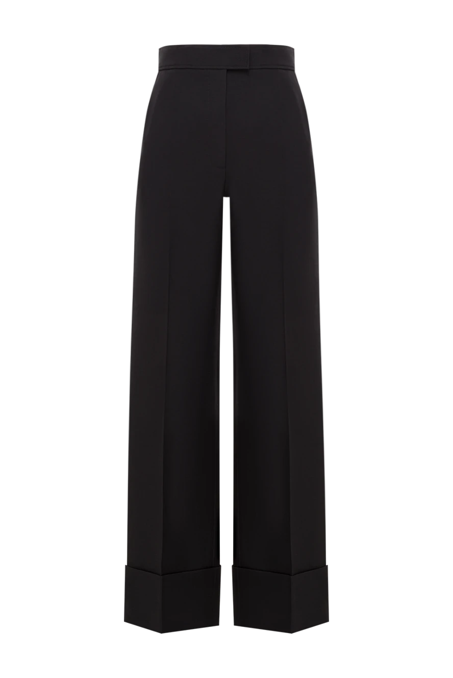 Valentino black trousers with wide turn-ups and creases 193343 - photo 1