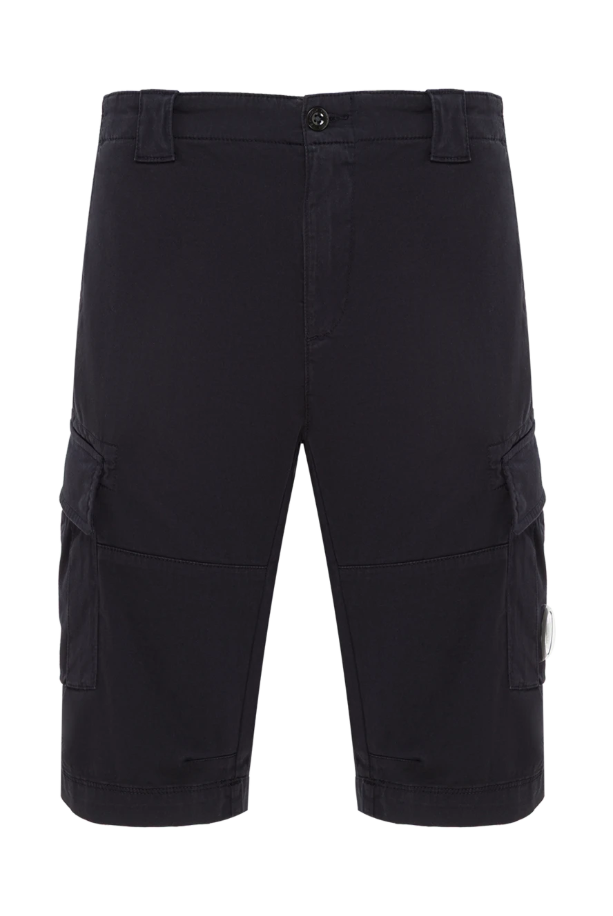 C.P.Company men's black stretch cotton sateen cargo shorts 193354 - photo 1