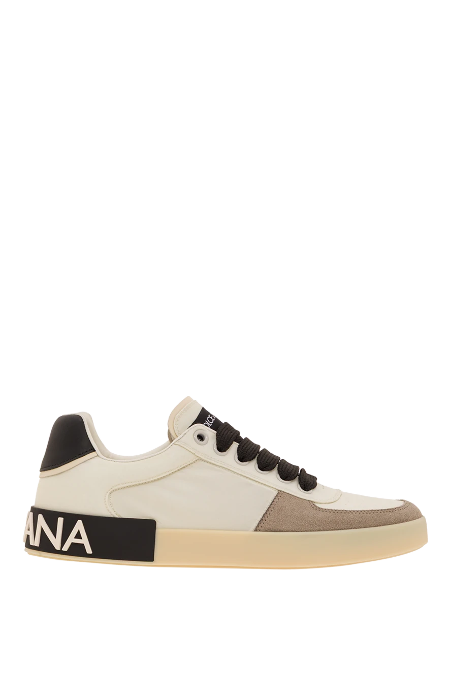 Dolce & Gabbana замшадан жасалған тоқыма материалдарынан жасалған portofino кроссовкалары 193381 - фото 1