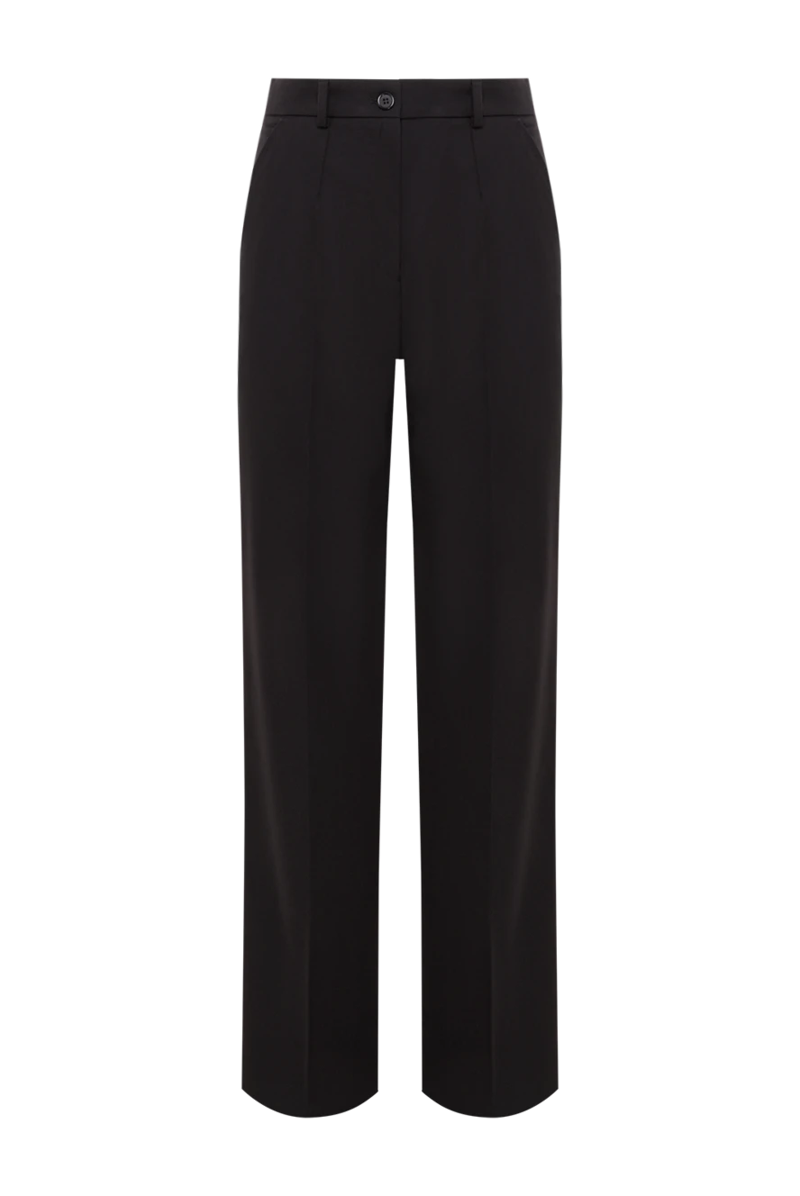 Dolce & Gabbana әйелдерге арналған қара жүннен жасалған габардин шалбары 193410 - фото 1