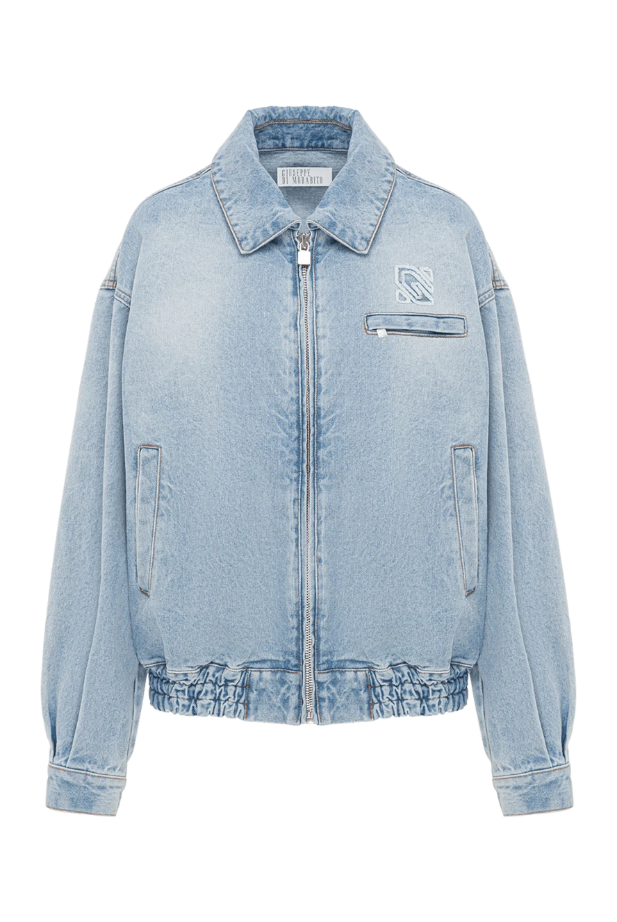 Giuseppe Di Morabito женская джинсовая куртка-бомбер со спущенной линией плеча 193435 - фото 1