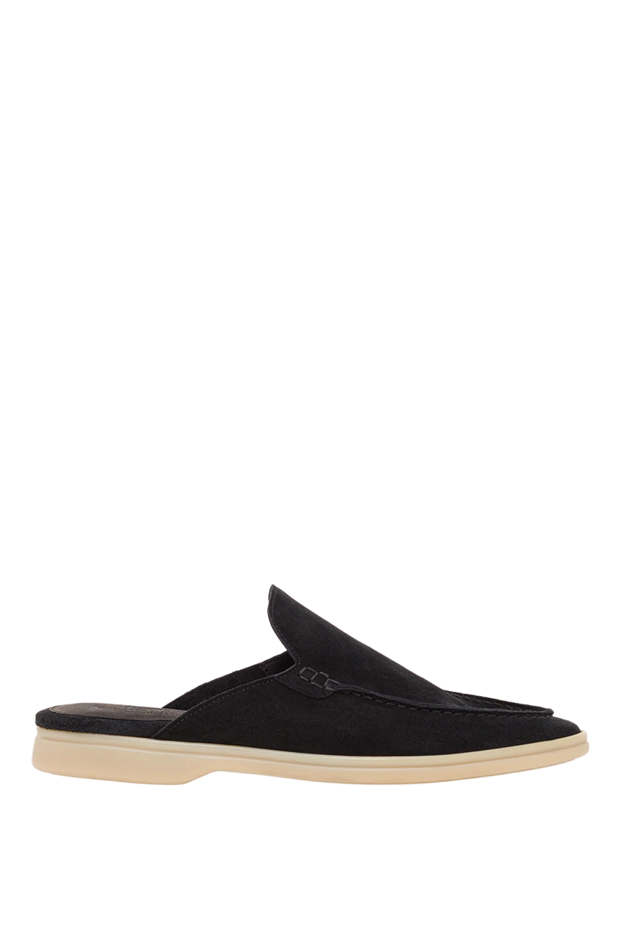 Cesare di Napoli черные замшевые мюли на светлой подошве 193496 - фото 1