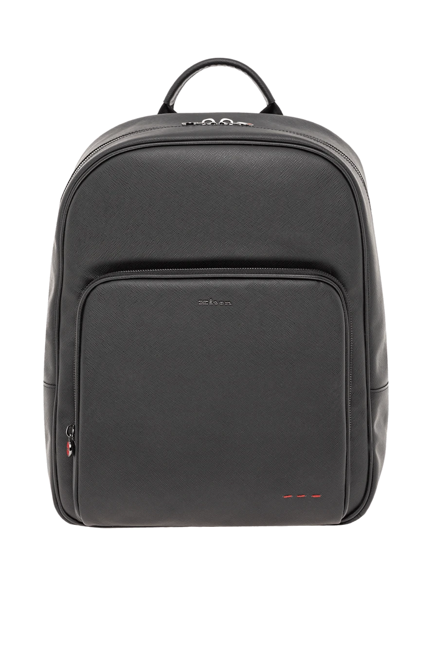 Kiton men's leather backpack in black made of high-quality grained calfskin 193564 - photo 1