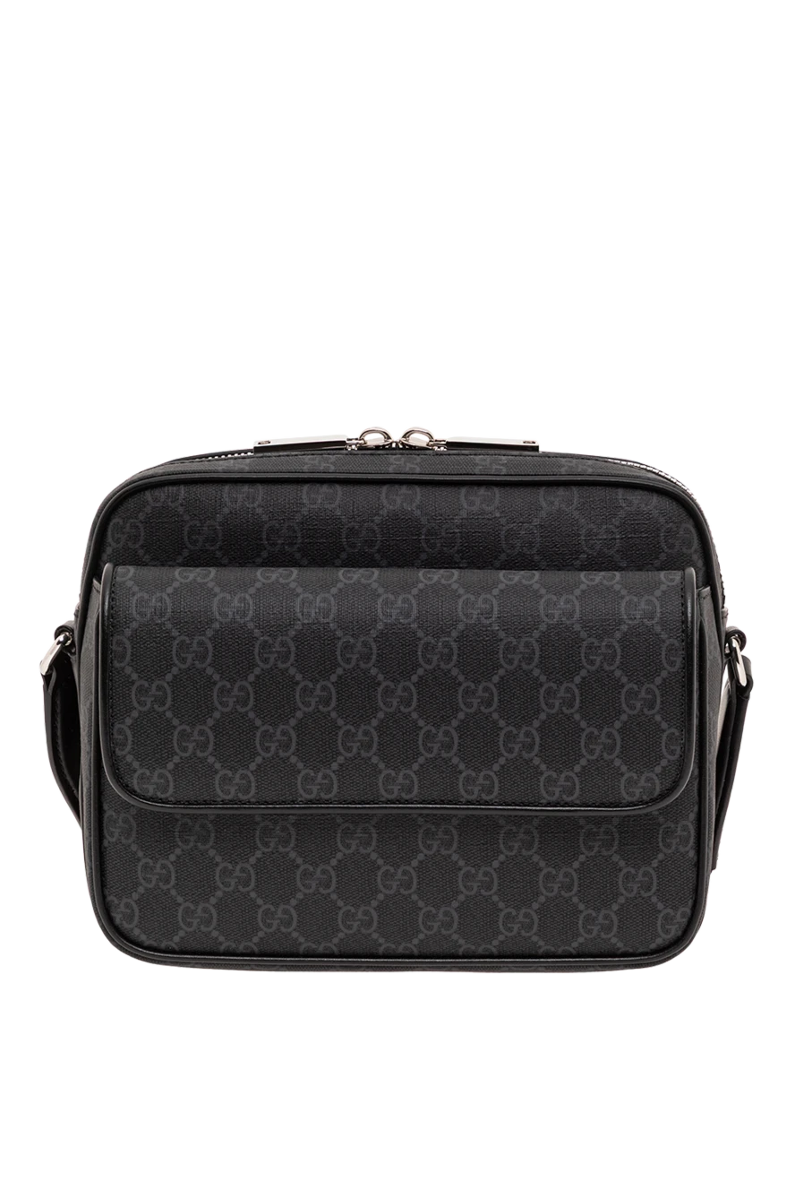 Gucci маленькая сумка через плечо gg черного цвета 193621 - фото 1