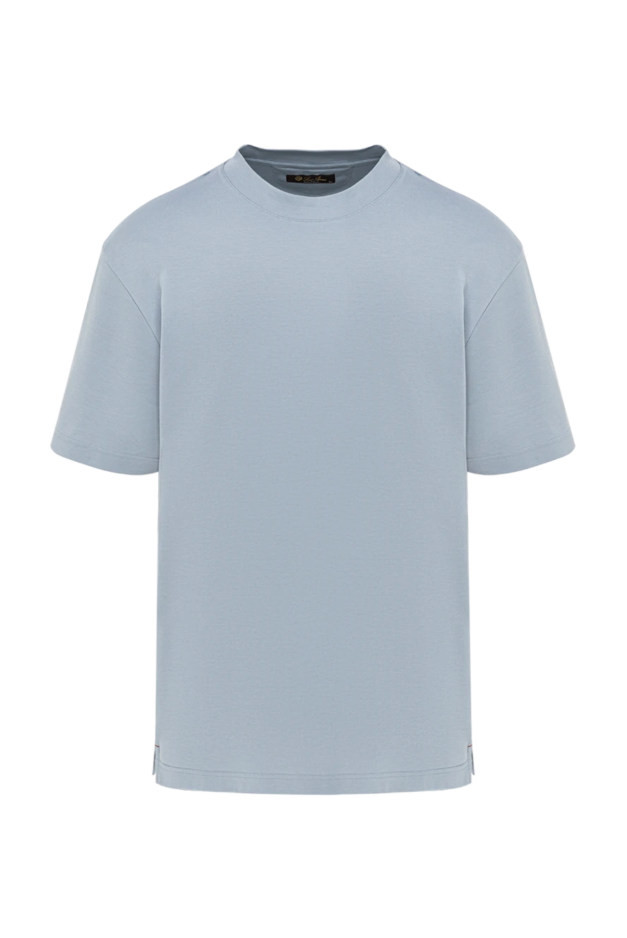 Loro Piana ашық көк түсті мақтадан жасалған ray футболкасы 193638 - фото 1