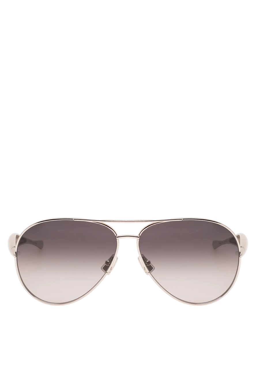 Bottega Veneta металл рамалары және градиент сұр линзалары бар aviator күннен қорғайтын көзілдірігі 194919 - фото 1