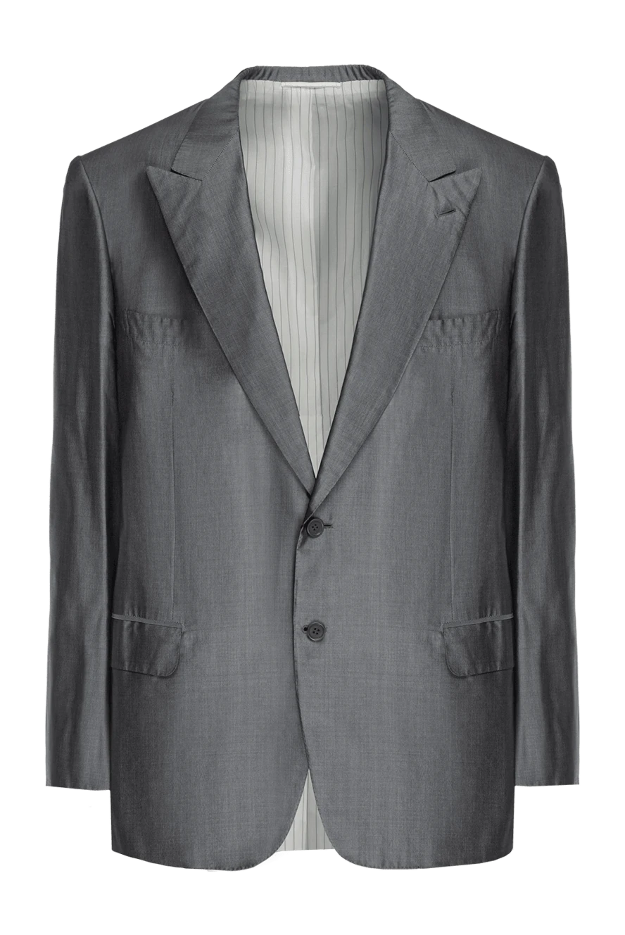 Brioni man gray wool jacket for men купить с ценами и фото 823213 - photo 1