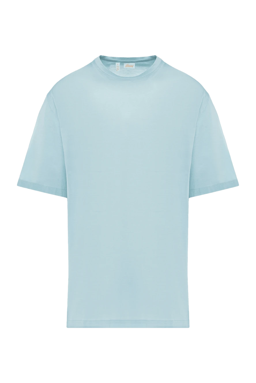 Brioni man blue cotton t-shirt for men купить с ценами и фото 823258 - photo 1