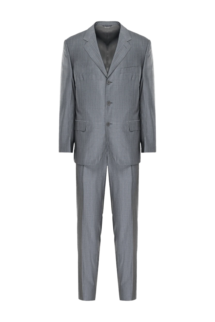 Canali man men's suit made of wool and silk, gray купить с ценами и фото 935964 - photo 1