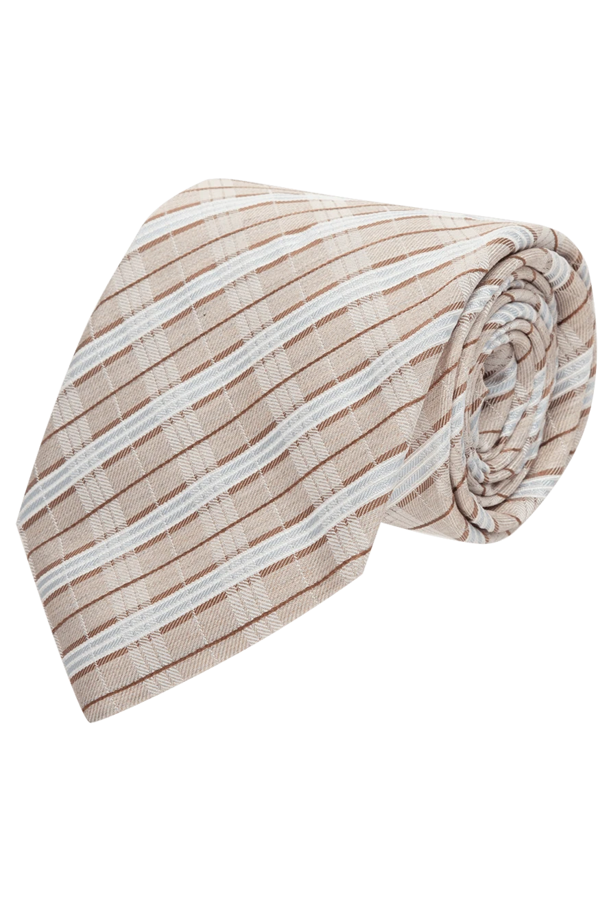 Canali man beige silk tie for men купить с ценами и фото 936609 - photo 1