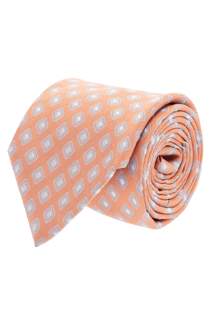 Canali man tie silk orange for men купить с ценами и фото 936615 - photo 1