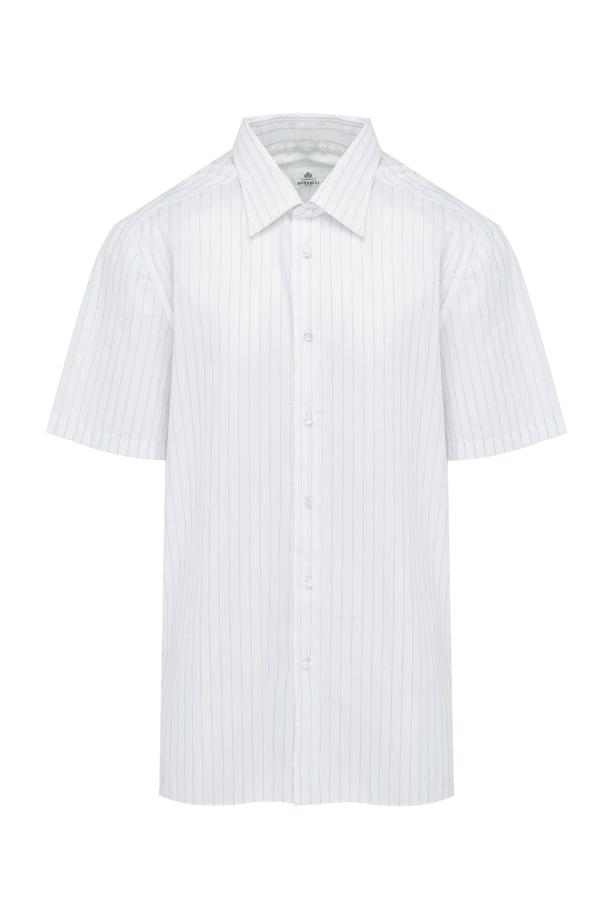 Borrelli man white cotton and linen shirt for men купить с ценами и фото 947400 - photo 1