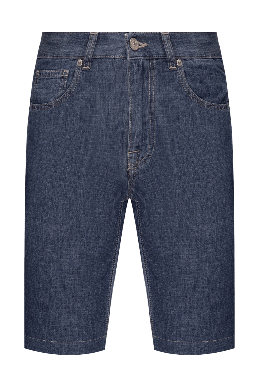 Canali man blue cotton shorts for men купить с ценами и фото 948934 - photo 1