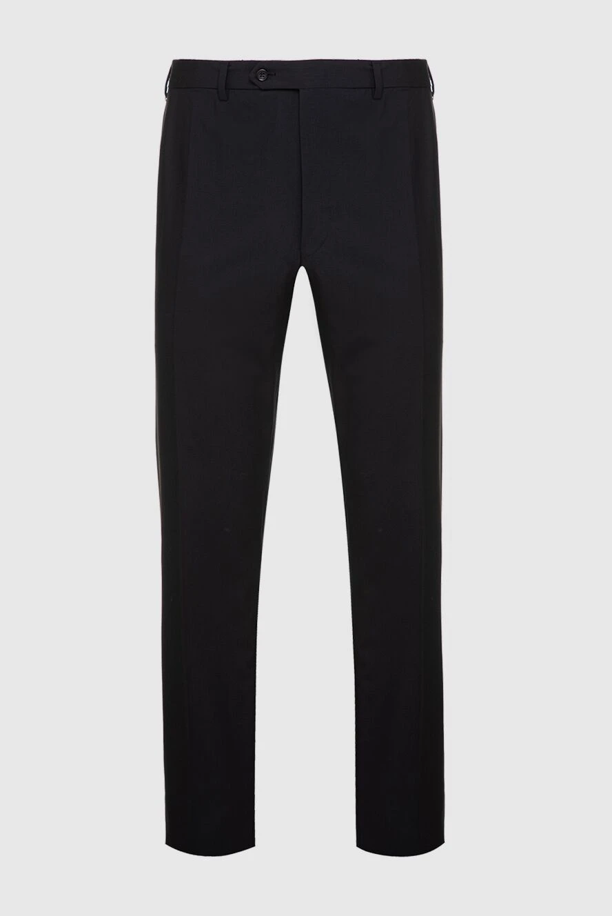 Canali man black wool trousers for men купить с ценами и фото 948970 - photo 1