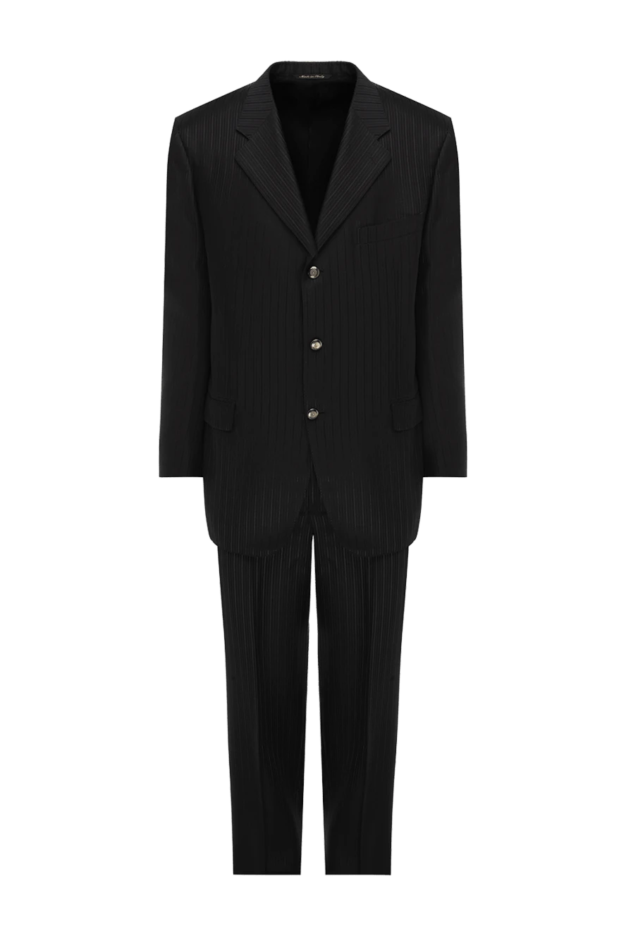 Canali man men's suit made of wool and silk, black купить с ценами и фото 949140 - photo 1