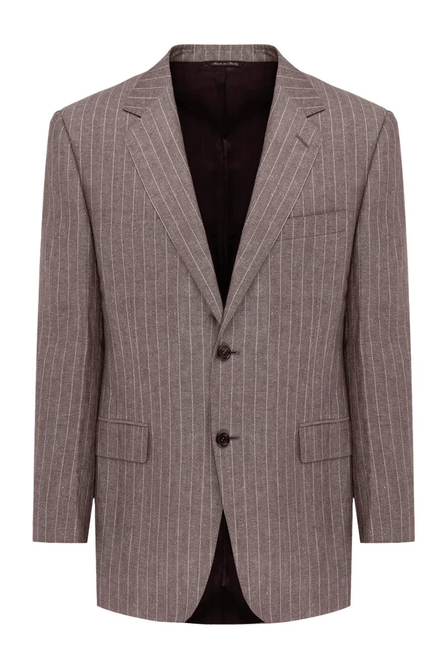 Canali man beige men's cashmere and linen jacket купить с ценами и фото 949288 - photo 1