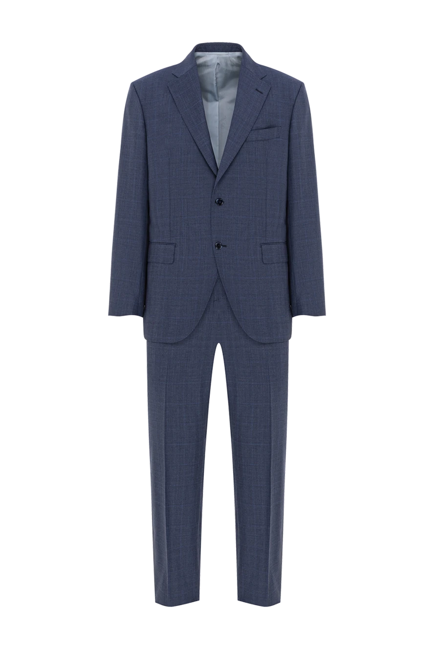 Brioni классический костюм мужской тёмный в едва заметную полоску
950168 - фото 1