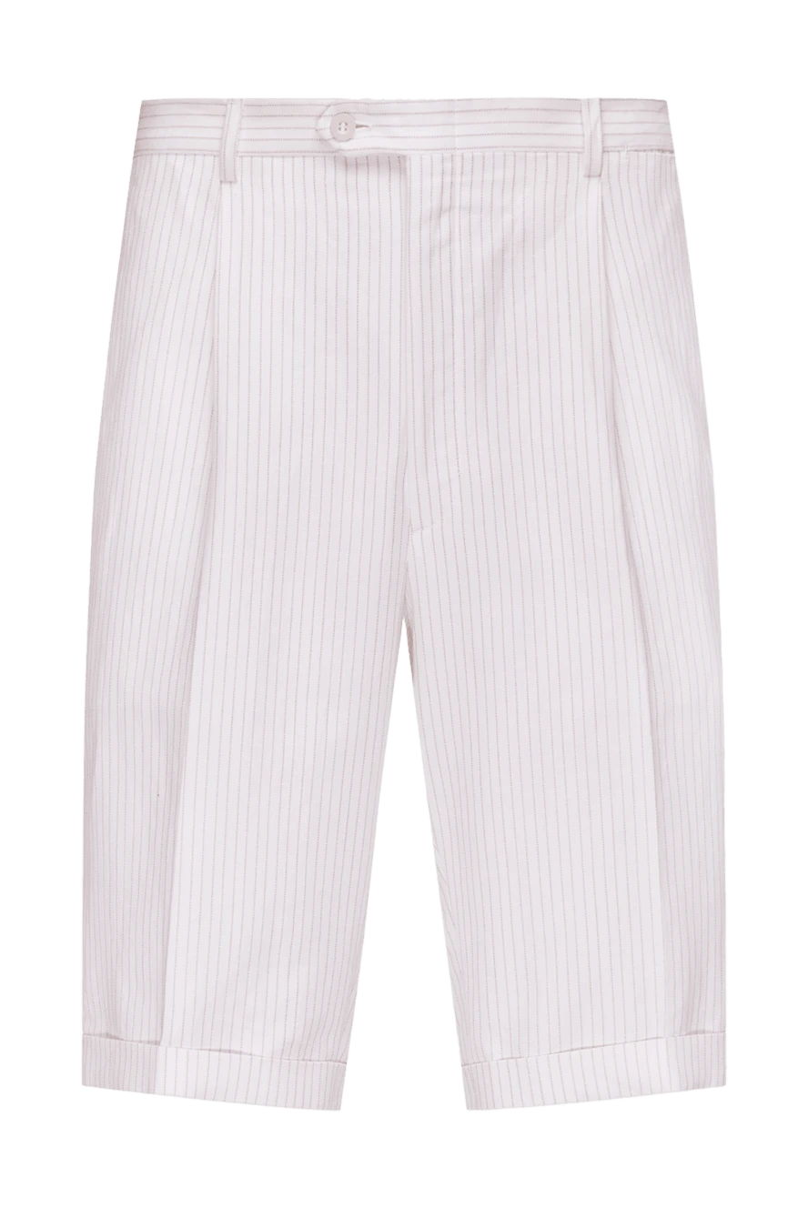 Brioni man hemp and cotton shorts white for men купить с ценами и фото 950228 - photo 1