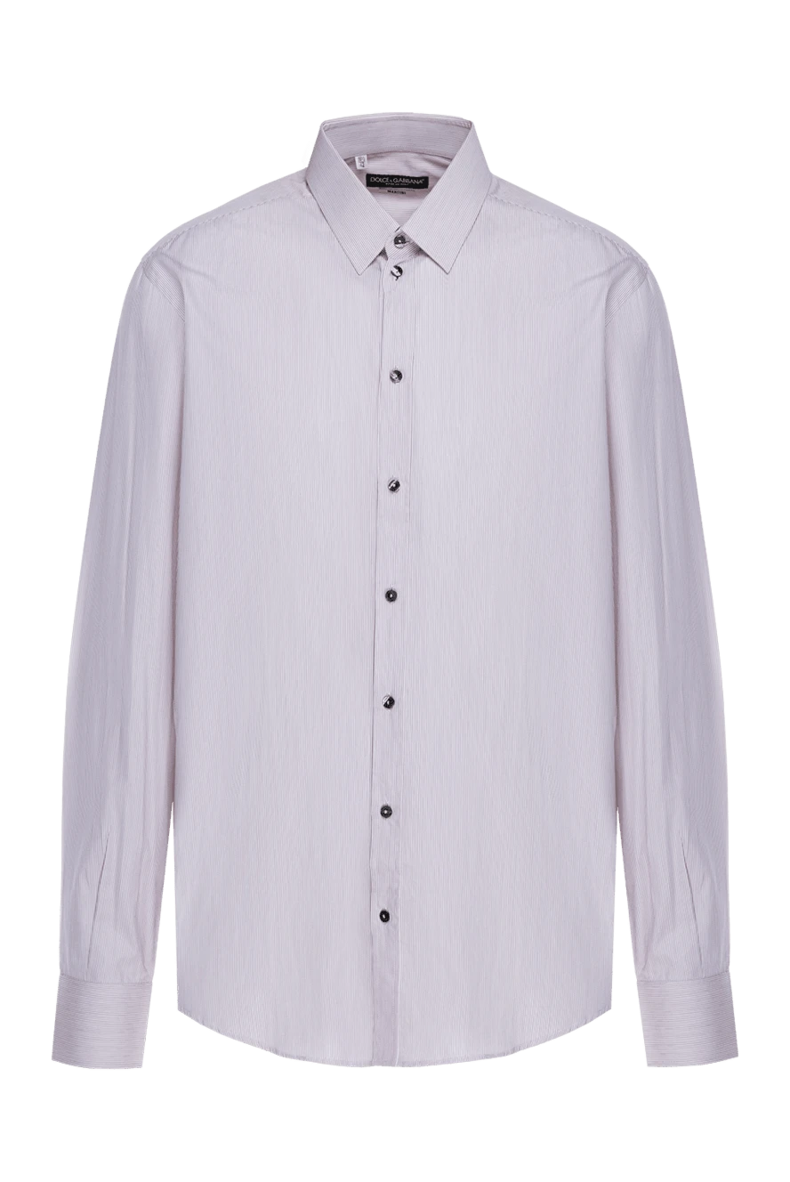 Dolce & Gabbana man men's beige cotton shirt купить с ценами и фото 953490 - photo 1