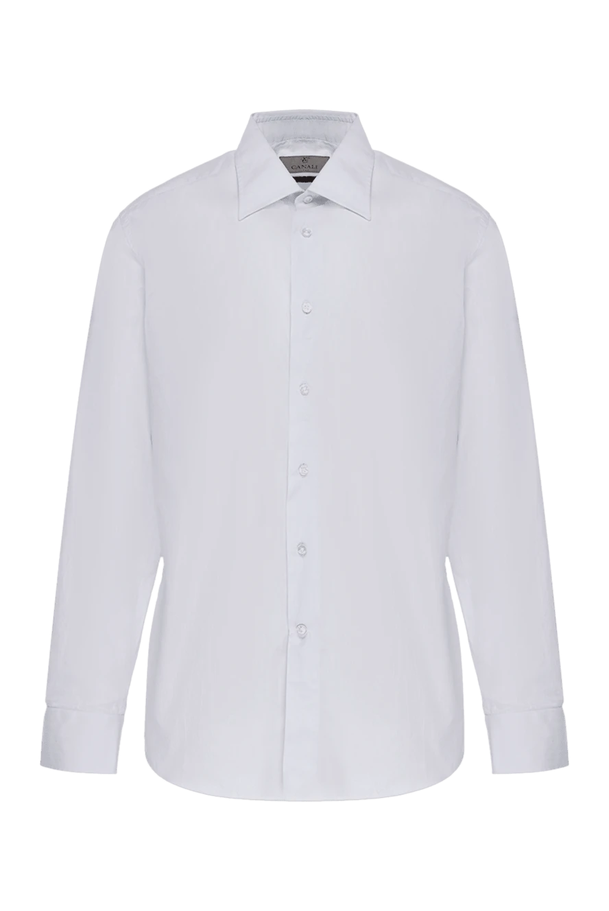 Canali man blue cotton shirt for men купить с ценами и фото 956258 - photo 1