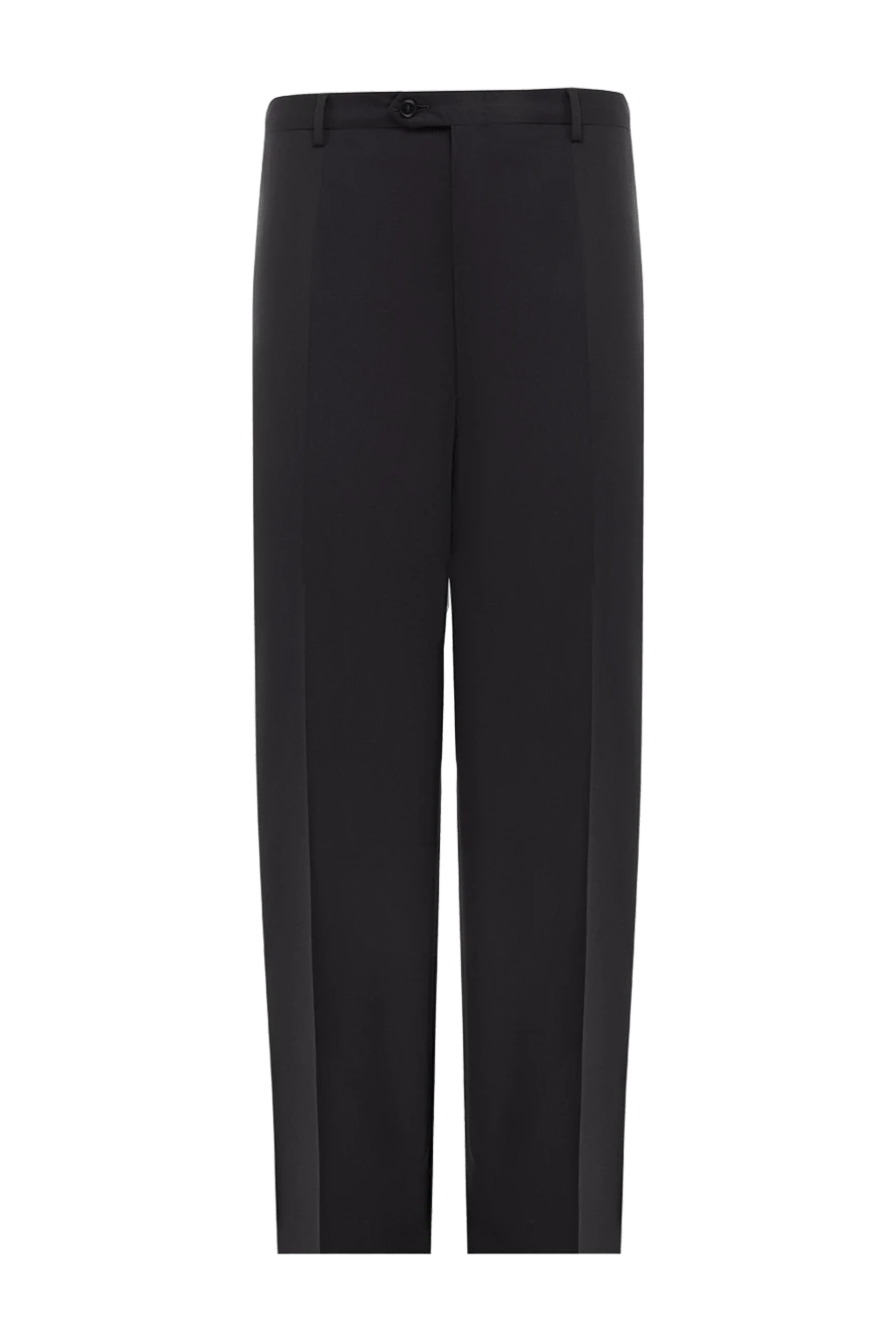 Brioni man black wool trousers for men купить с ценами и фото 966218 - photo 1