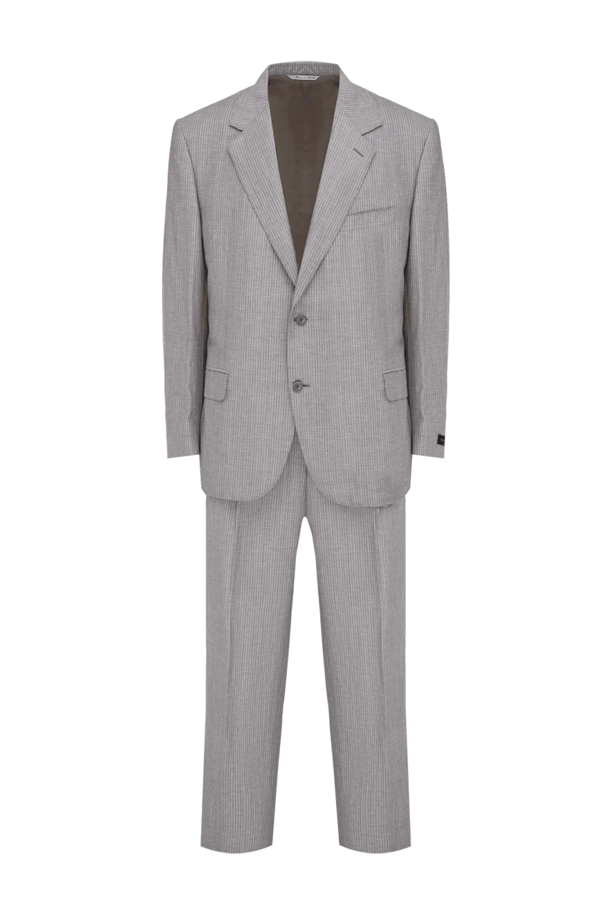 Canali man men's suit made of linen, wool and silk, gray купить с ценами и фото 969367 - photo 1