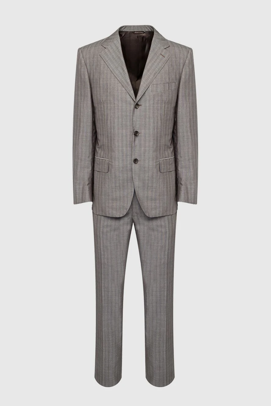 Canali man men's suit made of wool and silk, gray купить с ценами и фото 969583 - photo 1